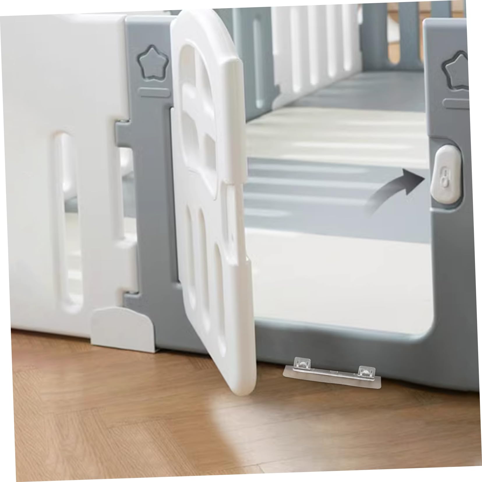 KICHOUSE Playpen Stabilizer Fixing 8 Pack Playpen Base Stand Adhesive Pads for Baby Playards Anti Skid Stabilizers