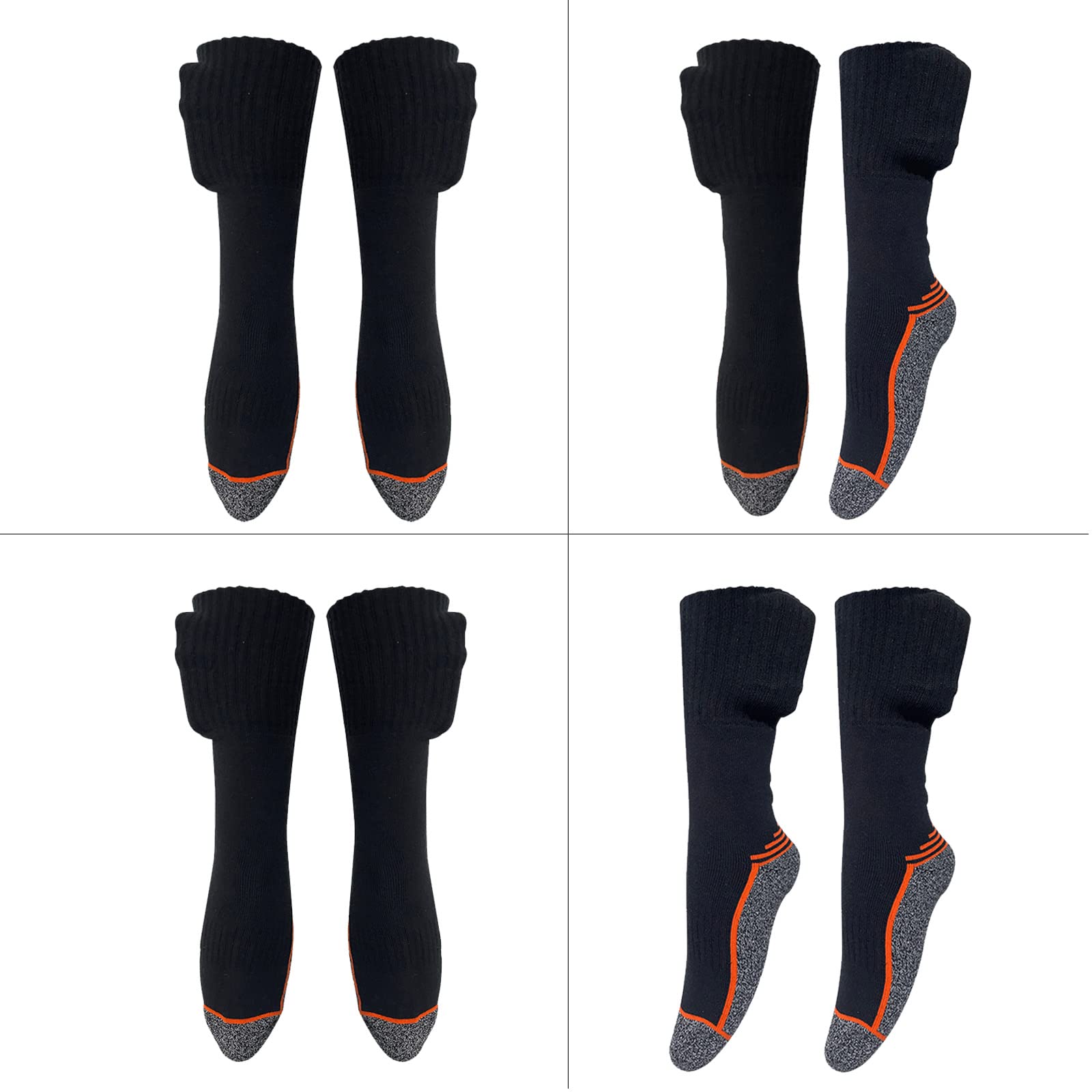 Chaussettes chauffantes électriques pouvant Chauffer Le Mollet, Chaussettes chauffantes Rechargeables 4000 mAh pour Homme et Femme, Chauffage Surround 3D de la Semelle du Pied du Mollet, pour Les SP