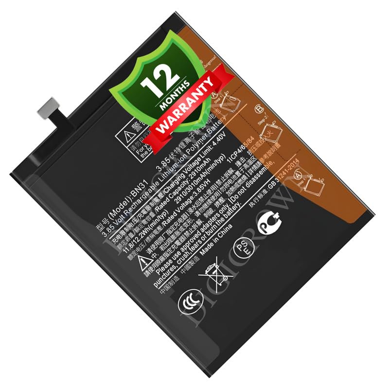 Image of Original BN31 Battery for Xiaomi Redmi Y1 | Redmi Y1 Lite | Redmi Y2 | Xiaomi Mi A1 - (3080mAh) - 1 Year Warranty