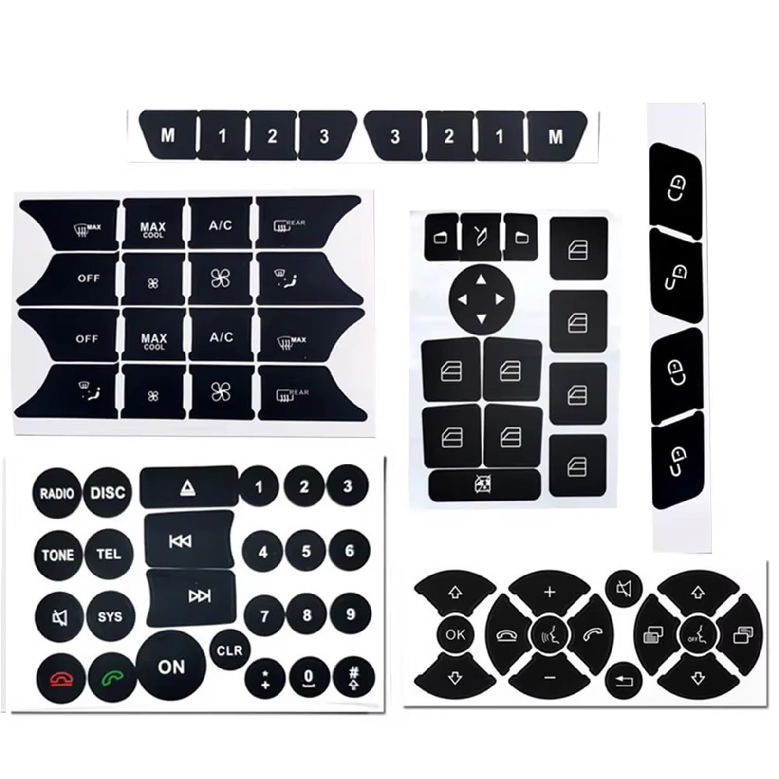 Button Stickers Compatible with Benz W204 S204 C204
