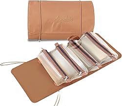 Apidian 4 in 1 Hanging Cosmetic Bag for Travel – Multi-Compartment Toiletry Organizer with Hook, Waterproof Makeup & Skincare Storage Pouch for Women & Girls (Modern, 3)