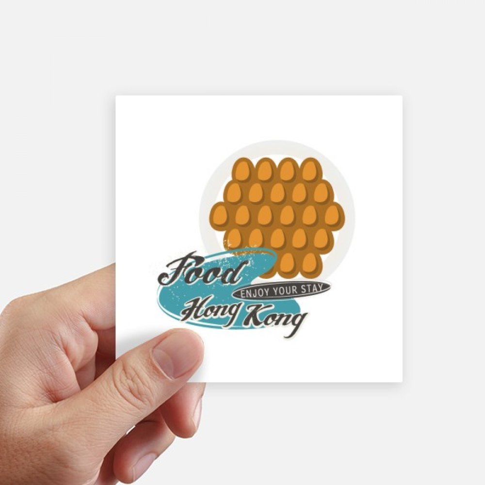 Stickers Hong Kong Egg Puff autocollant valise ordinateur portable moto decall 10cm 8pcs