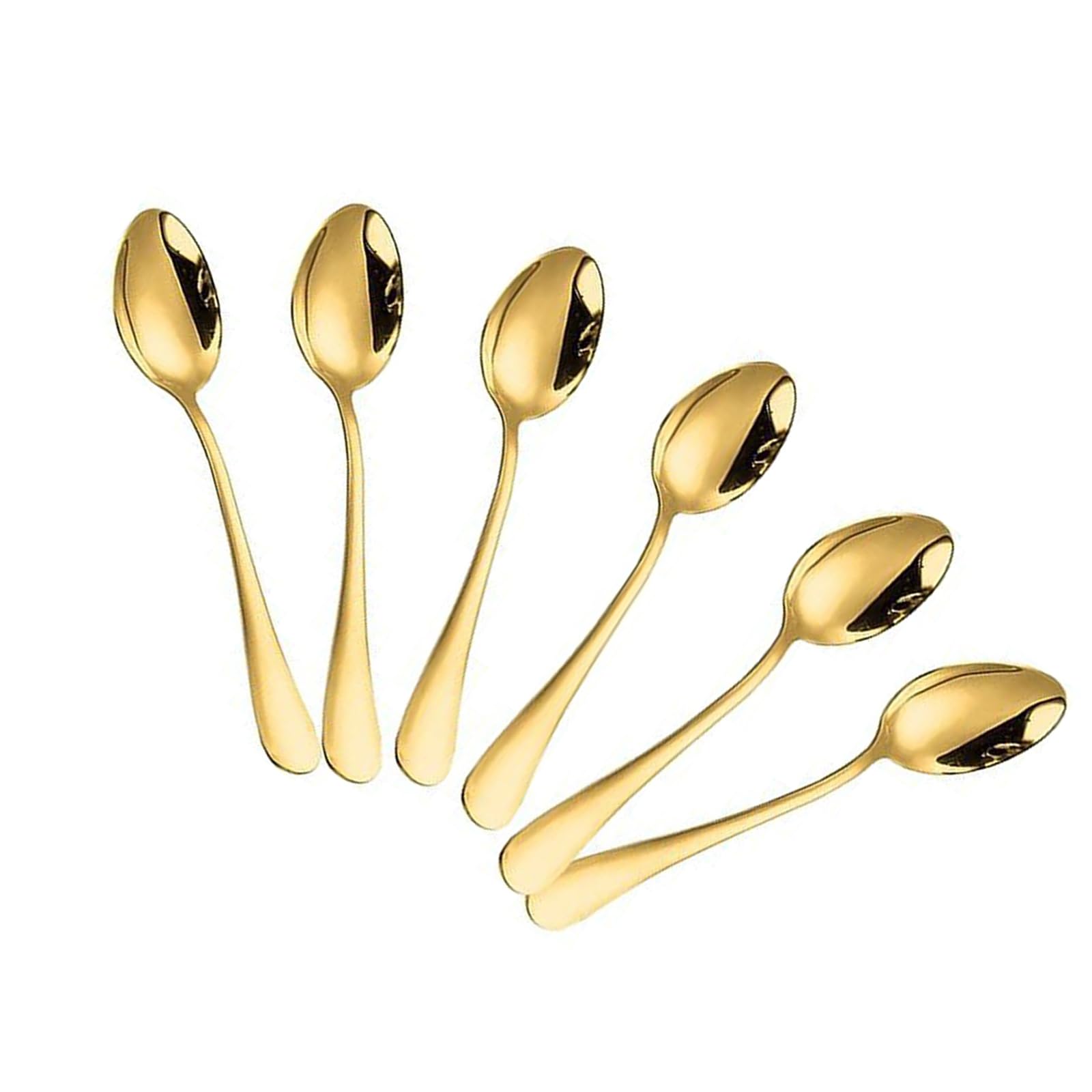 FOLODA Of 6 Premium Stainless Steel Coffee Stirrers for Espresso Tea Dessert Dishwasher Safe Coffee Spoons