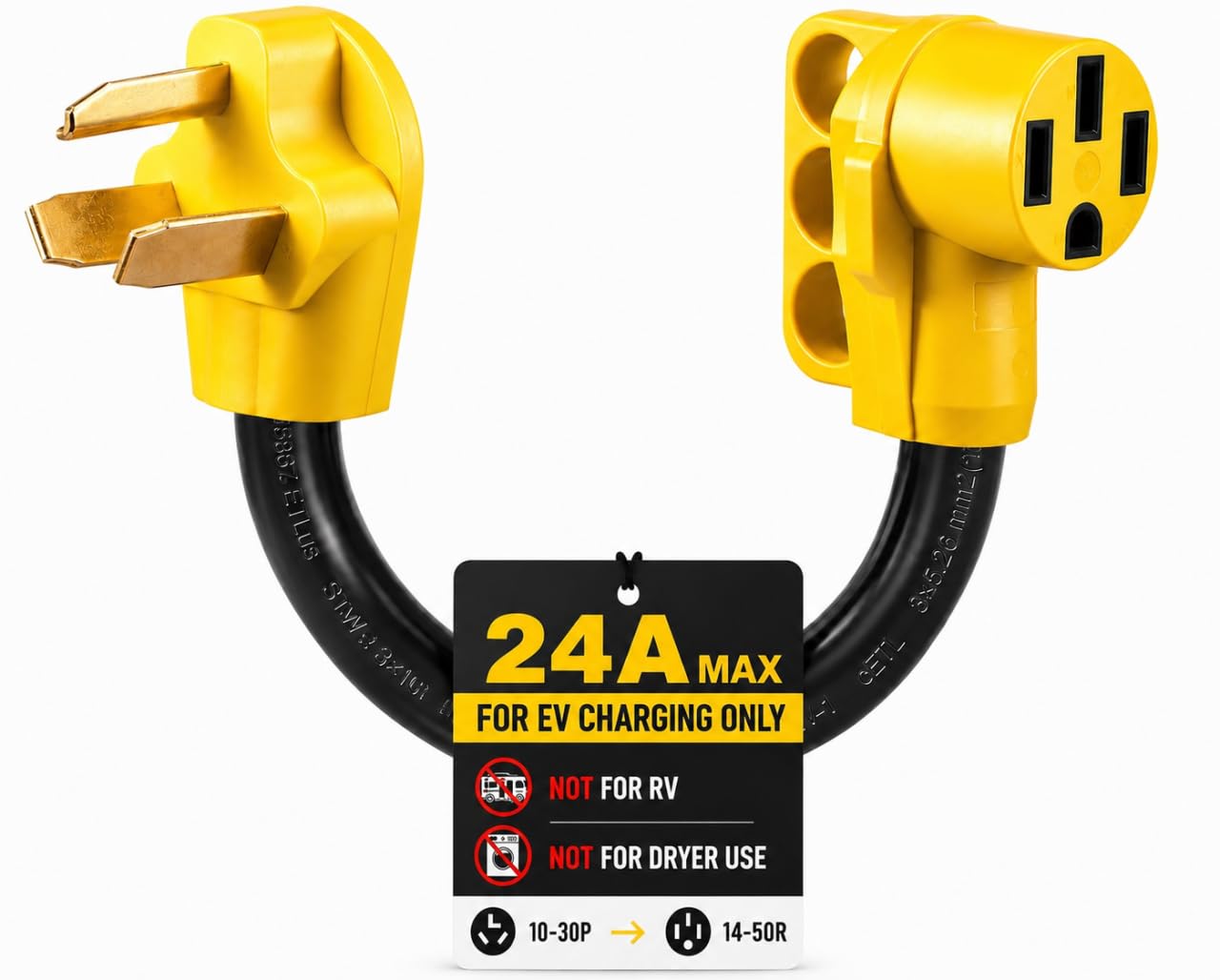 Photo 1 of Suplevel NEMA 10-30P to 14-50R EV Charger Adapter Cord, 24A Max, 20FT