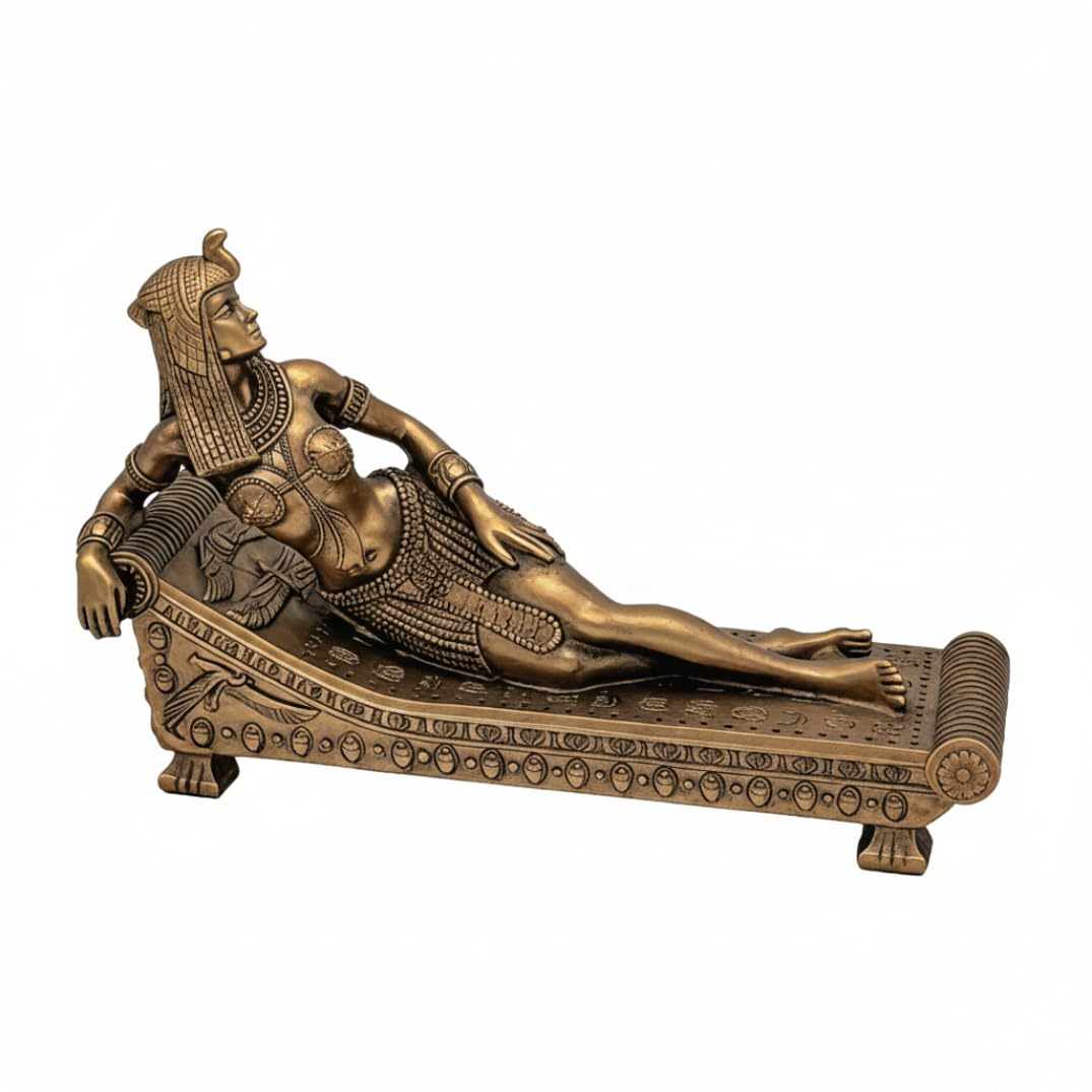 Tsawntd Statues, Egyptian Statue Cleopatra Vii Figurine - Bronze Resin Ancient Egyptian Decor, Collectible Figurine For Home Display
