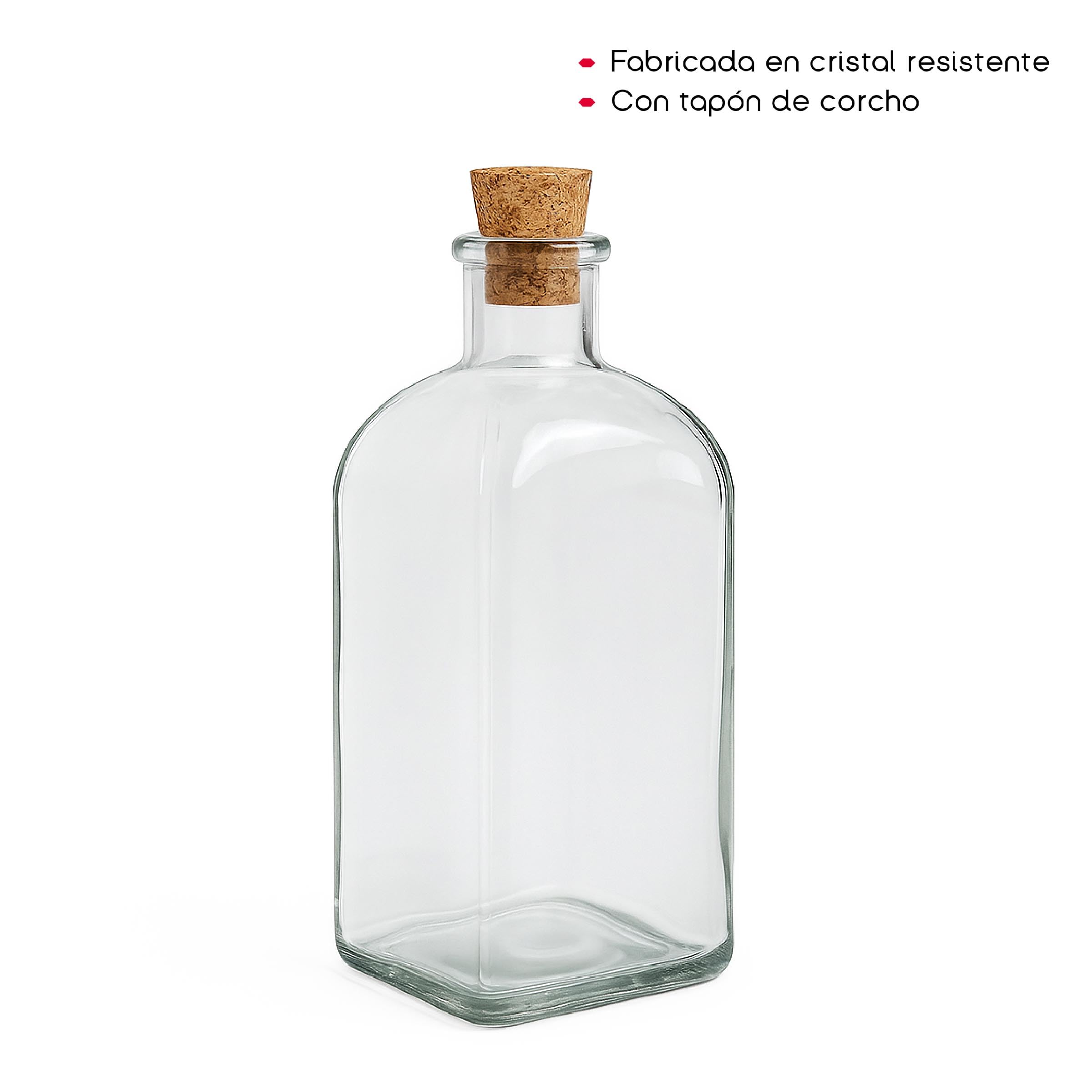 Botella de Cristal Frasca Pack 24 Frascos de Vidrio con Tapon de Corcho Transparente 125 ml