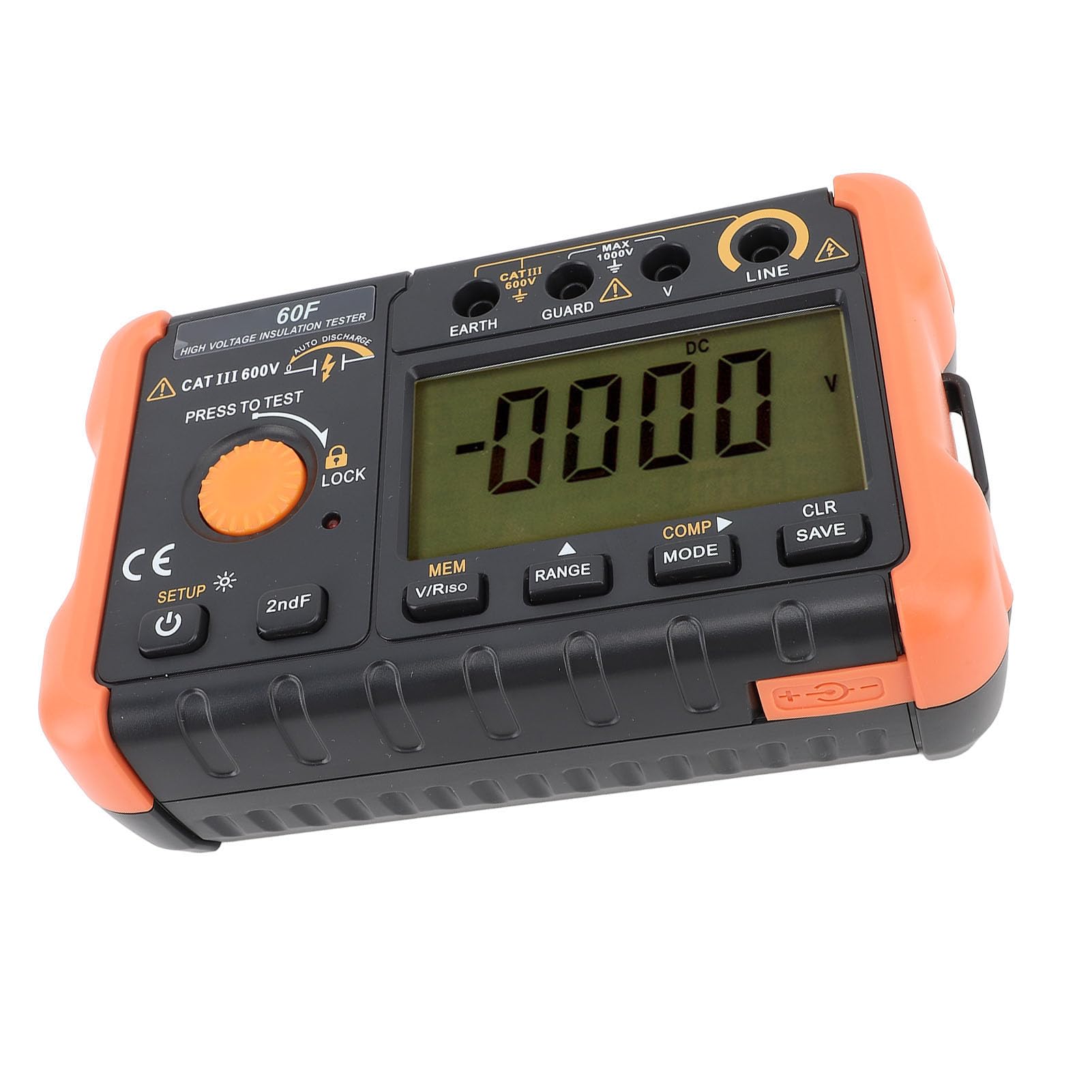 Cocoarm Tester Izolacji Megaomomierz, Miernik Rezystancji Izolacji od 50 V do 2500 V, Zakres od 0 do 100 GOhm, Przechowywanie Danych PI DAR, Testowania Sprzętu Elektrycznego, Kontroli, Konserwacji