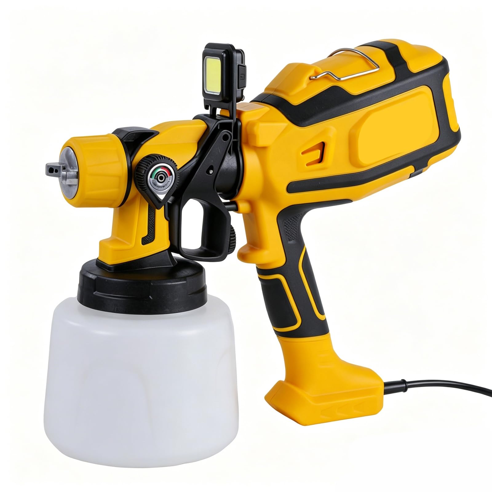 Pistola pulverizadora eléctrica con luz LED y caudal regulable