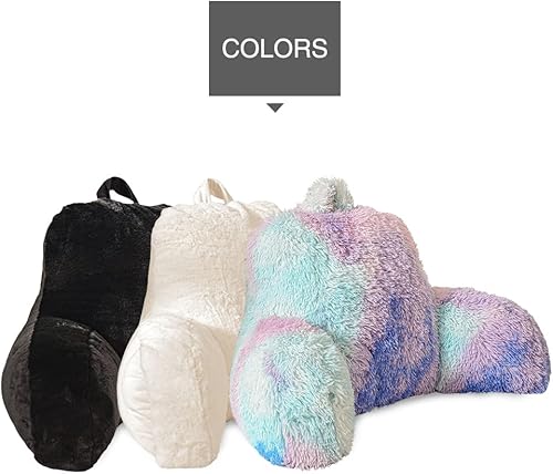 Miniatura 6 de Btargot Almohada de lectura para cama con cuña grande para adultos, respaldo para adultos con brazos  Soporte de espalda para sentarse Aqua