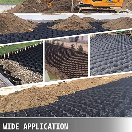 Hillside Soil Stabilizer - Permeable Geogrid Erosion Control System for Slopes, Patios, and Embankments | Durable Ground Support Mesh for Outdoor Use