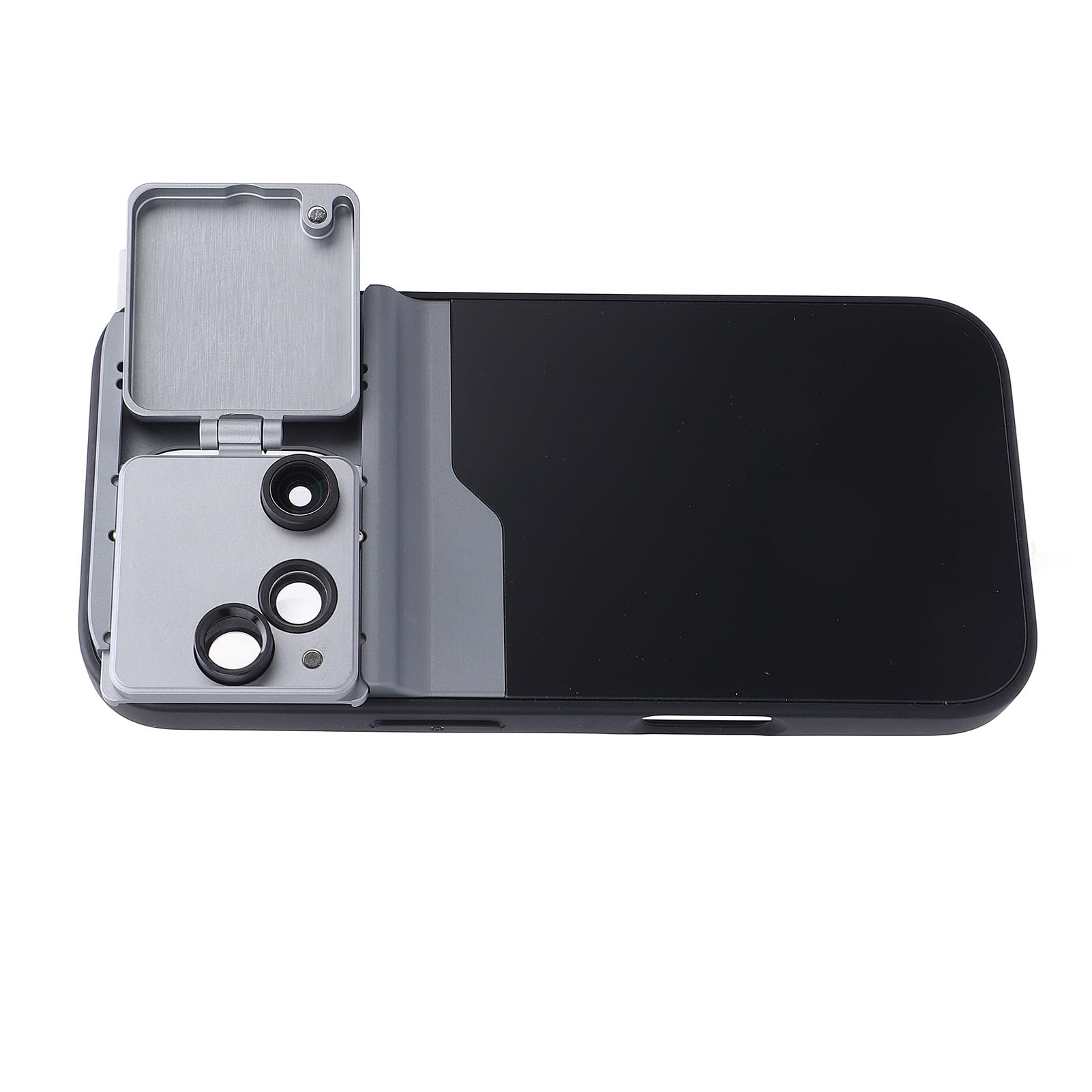 LENTRE CAMERA TELEFONO 3 in 1 con Castello in Alluminio TPU Ottico Glass Macro Teleotdio Fisheye Lens per 16 Accessori per Smartphone Pro per Smartphone