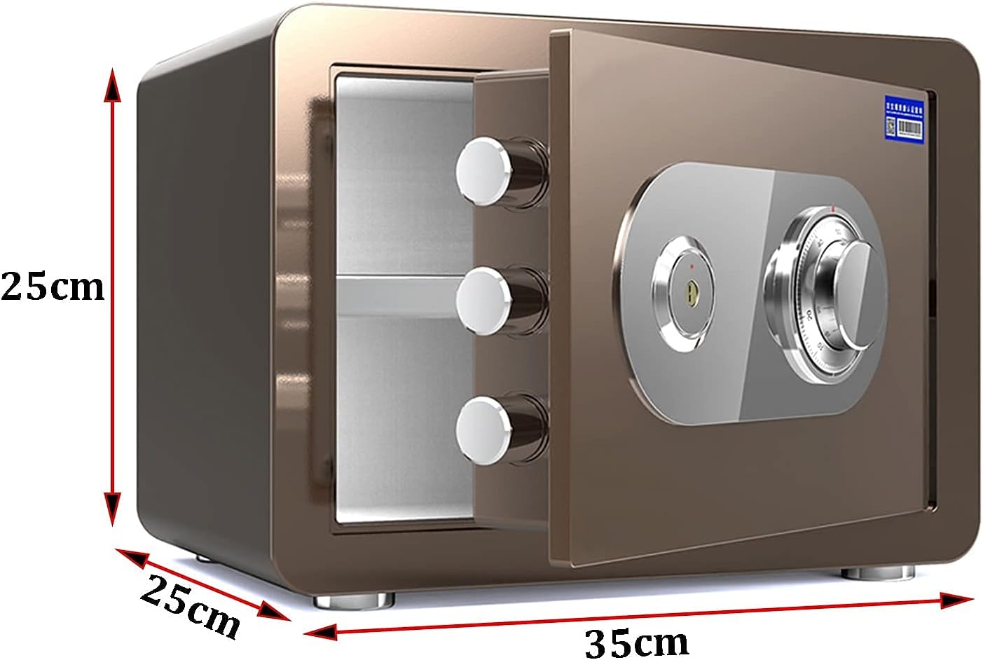 strongbox Durable Water Security Digital Safes Password Lock Safe Fire and Anti-Theft Safety Cabinet Household Small Steel Storage Box