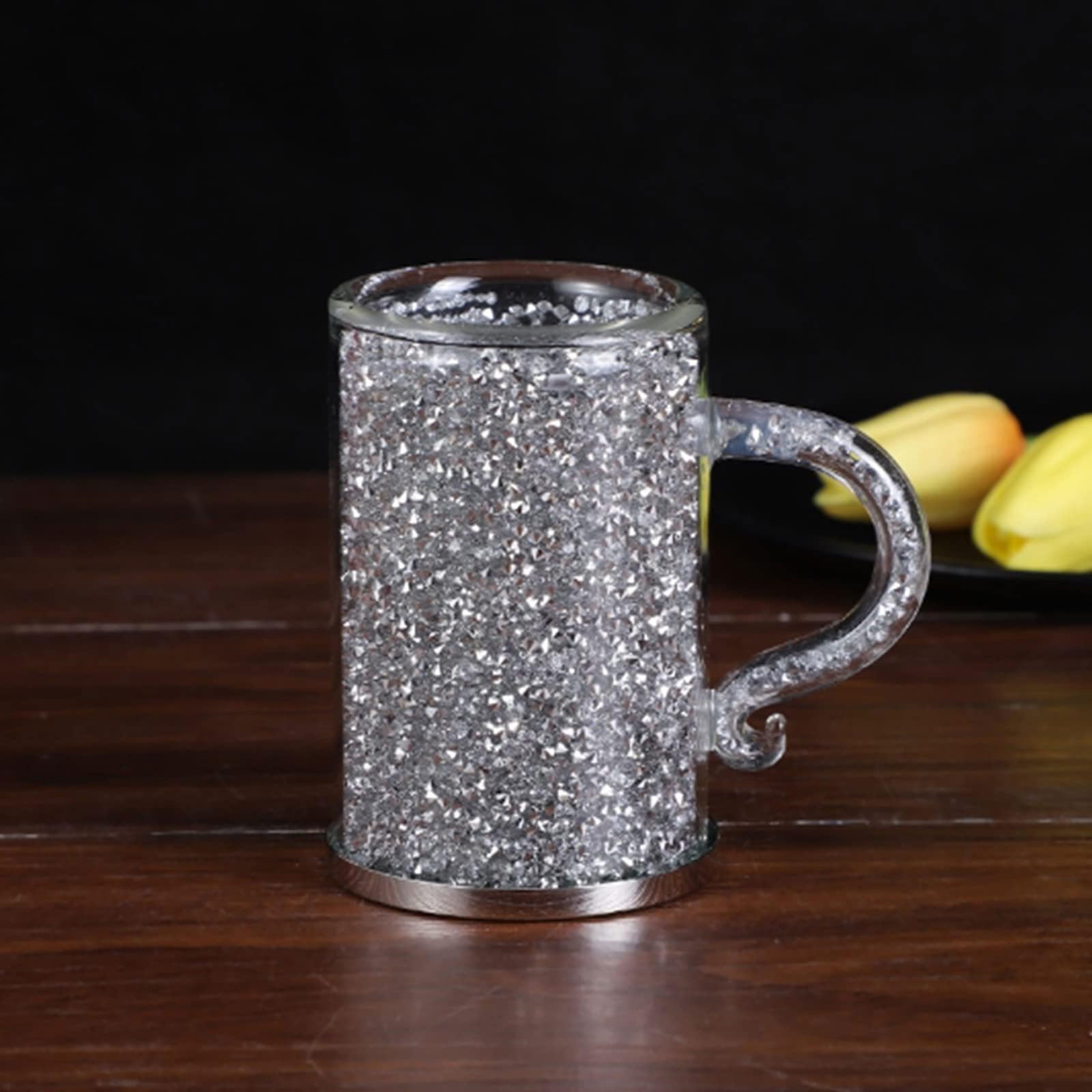 Doble Capa Aislamiento Calor Vaso Agua Taza de Café para Hogar Oficina Fiesta Cristal Taza de Café
