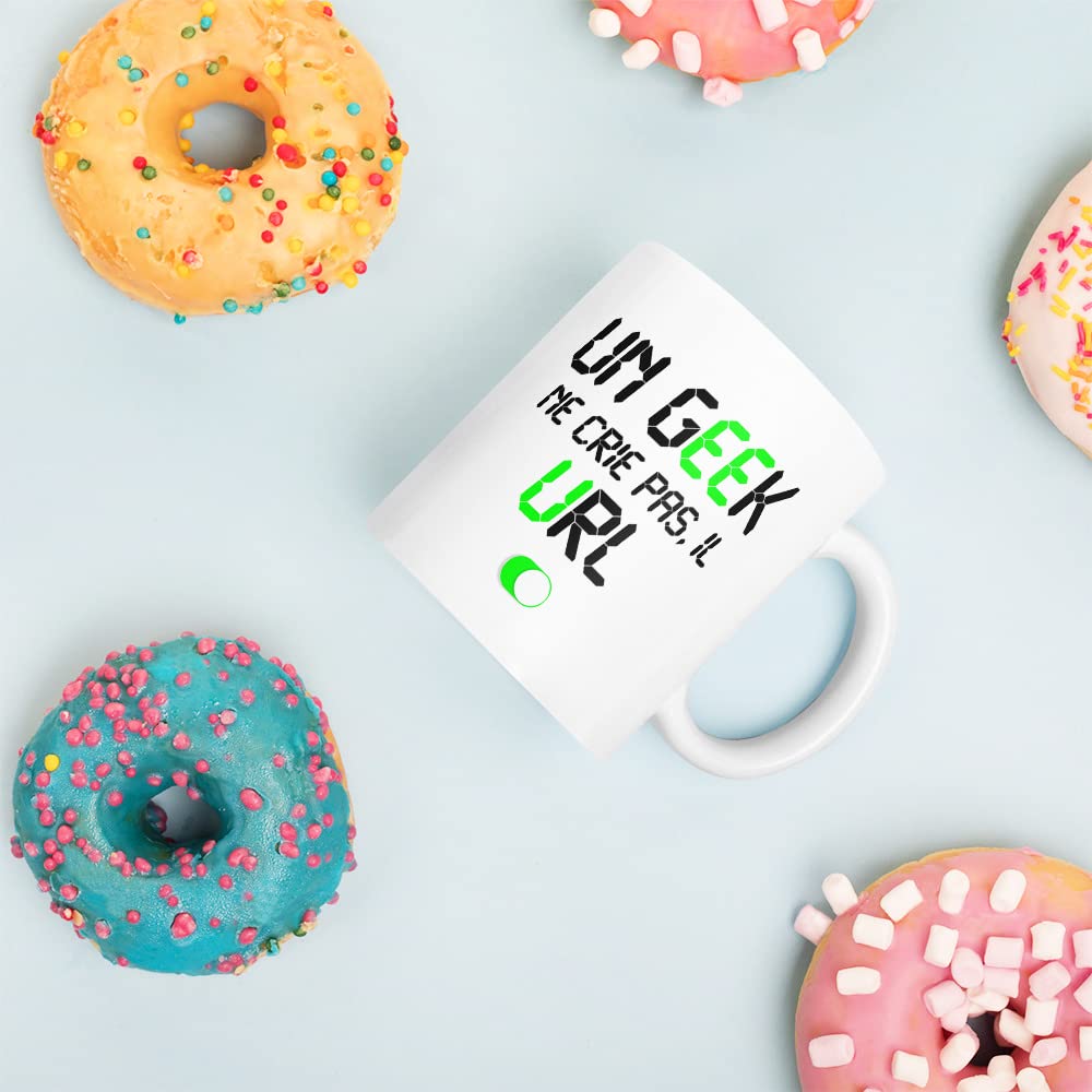 Tazza Divertente Geek URL Con Messaggio Umoristico - Dino Mugs 325 Ml, Stampata In Francia, Manico Anti Scottatura