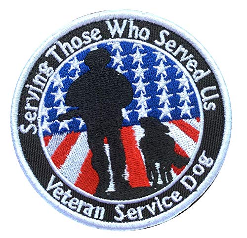 Patch pour chien de service militaire lors des cérémonies de vétérans avec fixation scratch