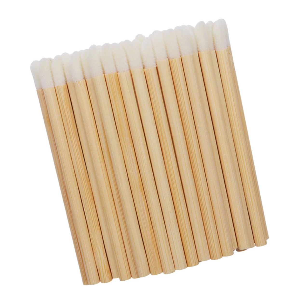 IWOWHERO Plastic Pile Coating Lip Brush 100pcs Disposable Lip Makeup Brush Tool Bristles Makeup Brush for Lipstick Lip Mask for Professionals and Beginners