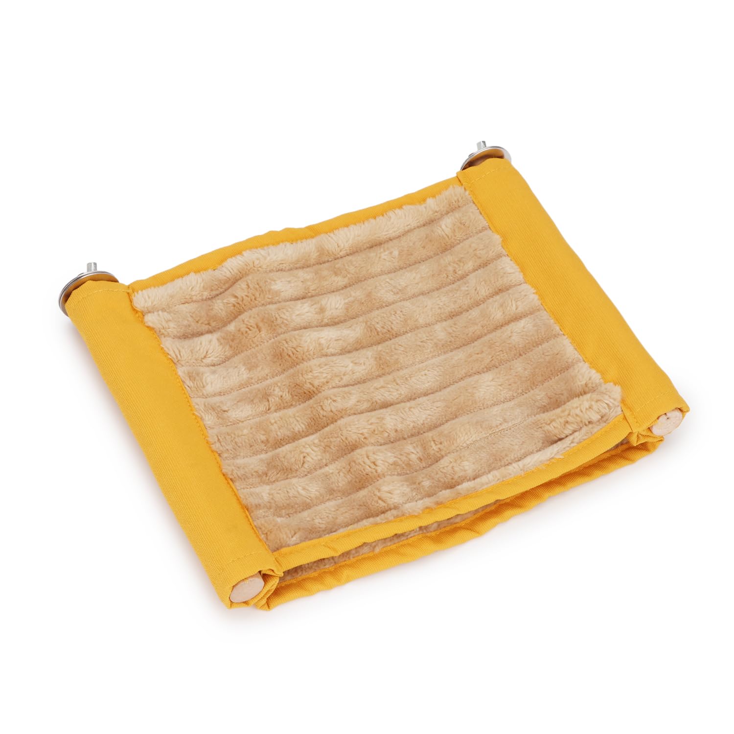 Wontee Chomik, pluszowy hamak, ptak, wiszące legowisko dla szczura, wiewiórki, szynszyli, myszkół, świnki morskiej, małych papug, papuga, papuga, papuga, ptak, kanarek (rozmiar M, żółty)