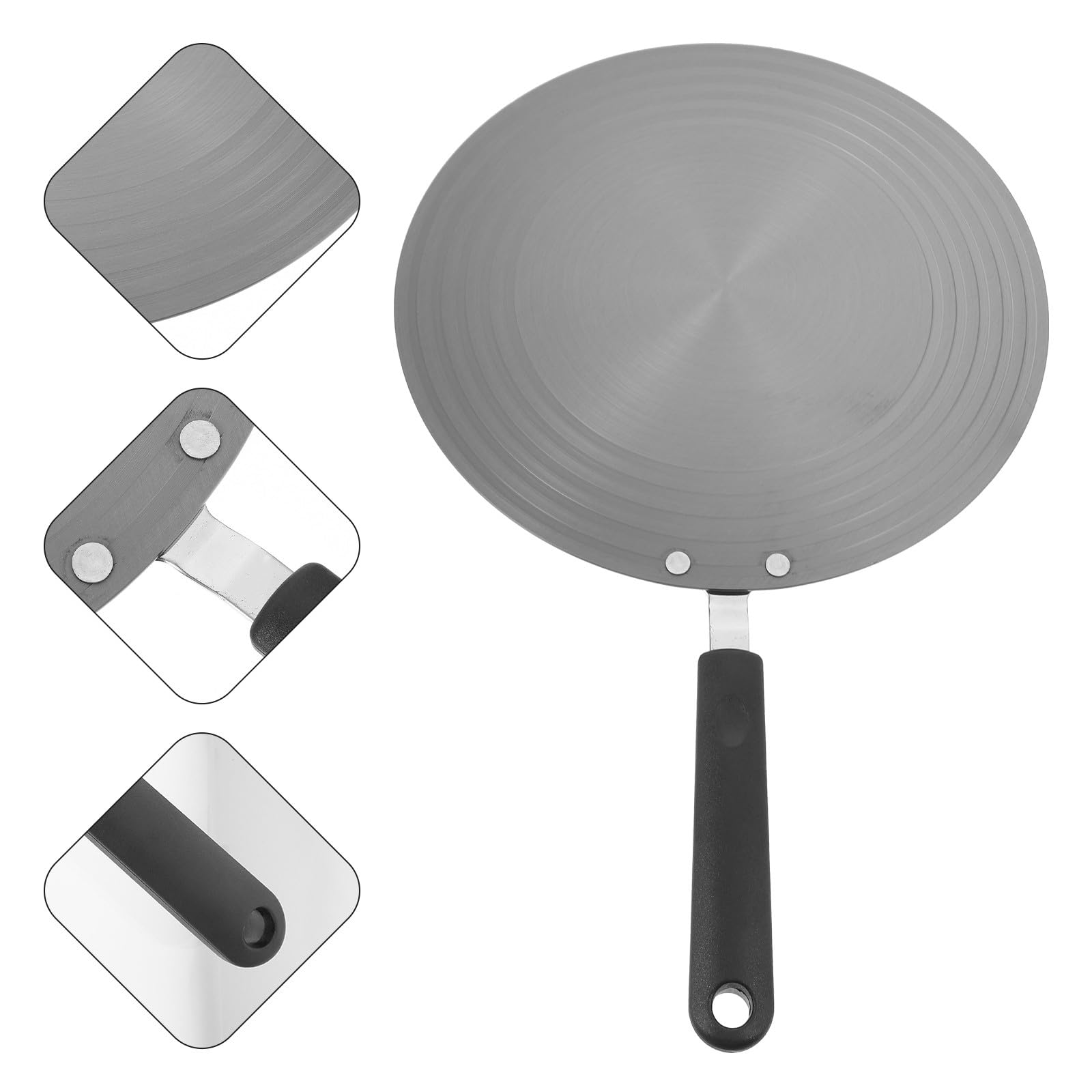 GARVALON Placa Difusora de Calor Mango Antideslizante para Descongelar y Cocinar Estufas de Gas Inducción Compatible con Ollas de Inoxidable