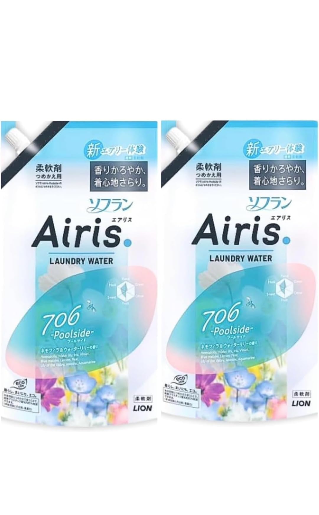 ソフラン AIRIS 詰め替え用 2個セット (2, プールサイド)