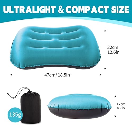 Miniatura 5 de VICKSONGS Inflatable Camping Pillow for Sleeping Ultralight - Camp Pillow, Inflatable Pillow for Camping, Camping Inflatable Pillow, Hiking Pillow,
