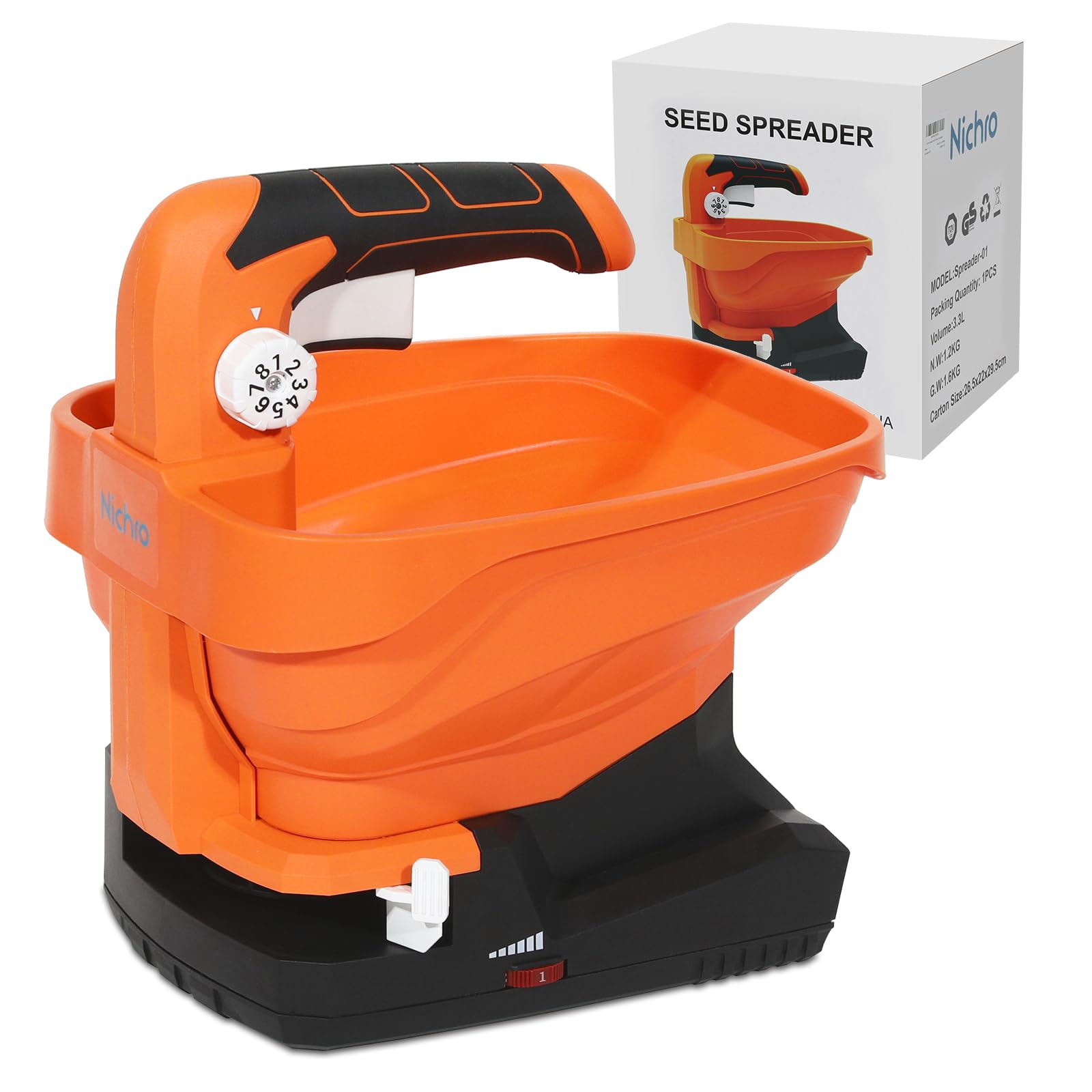 Nichro Electric Seed & Fertilizer Spreader, Type-C Rechargeable