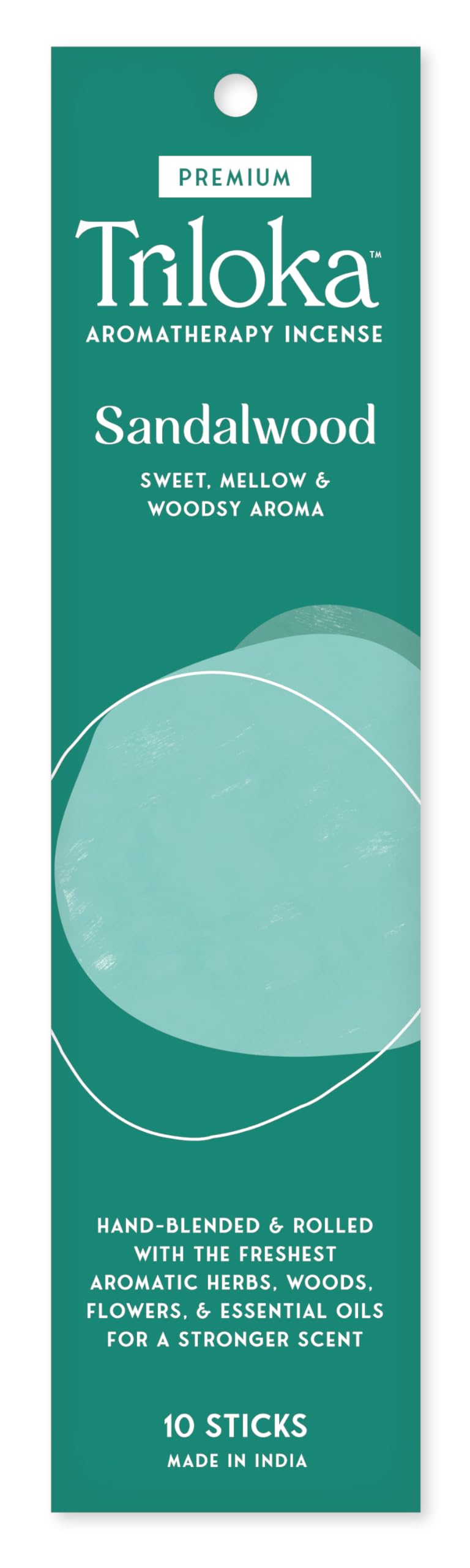 Premium Incense, Sandalwood, 10 Sticks