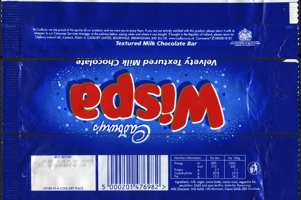 Cadbury Wispa 4 Bars (Pack of 11, Total 44 Bars)