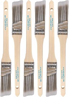 Vermeer Paint Brushes - 6-Pack - 1" Angle Sash Brushes for All Latex and Oil Paints & Stains - Home Improvement - Interior...