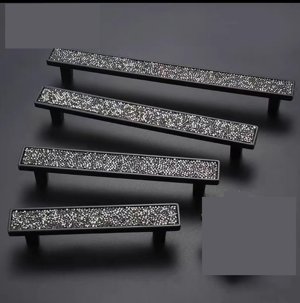 Tirador para cajón de puerta de armario de cocina Tiradores de cajón con diseño de lentejuelas for muebles, pomos modernos for tocador, muebles, cocina, armarios, pomos for puerta, 2 unidades(128MM)