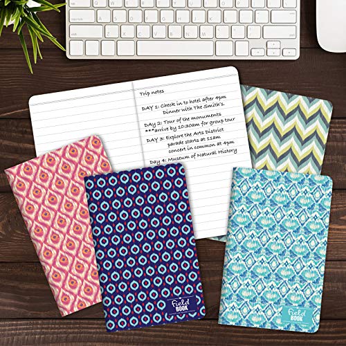 Carnet de notes ligné contre le manque d'organisation format Ikat lot de 5