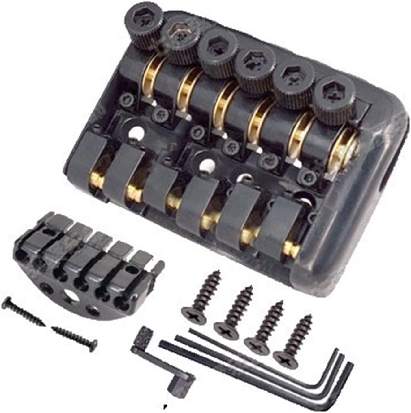 Electric Guitar Bridge 6 String Saddle Headless Electric