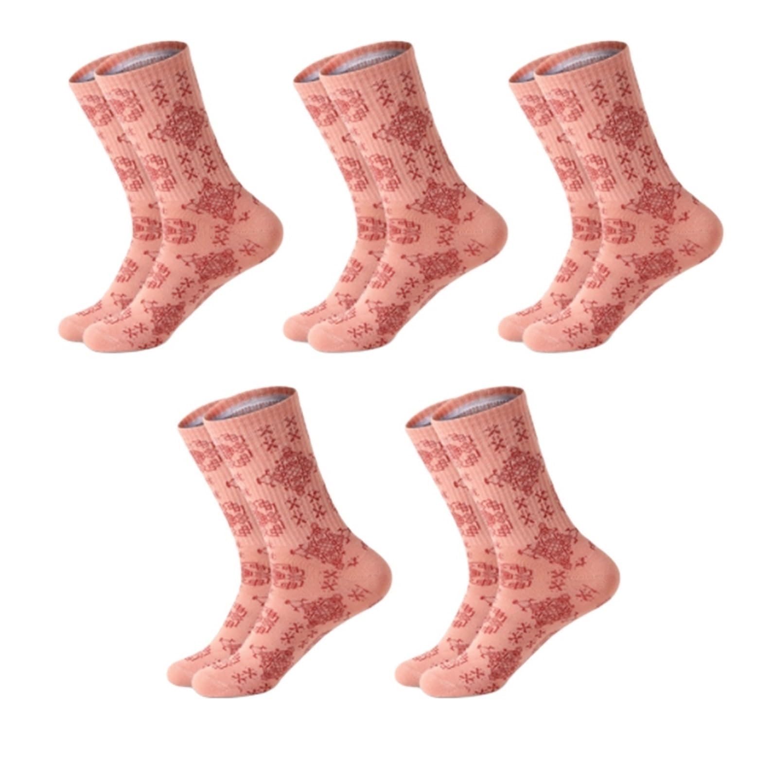 Skarpety Do Codziennego Noszenia Ciepłe skarpety męskie i damskie, odpowiednie do uprawiania sportów na świeżym powietrzu w chłodne dni(Pink)