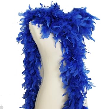 Cynthias Feathers 65g Chandelle Feather Boas Over 80 Colors & Patterns to Pick Up Royal Blue