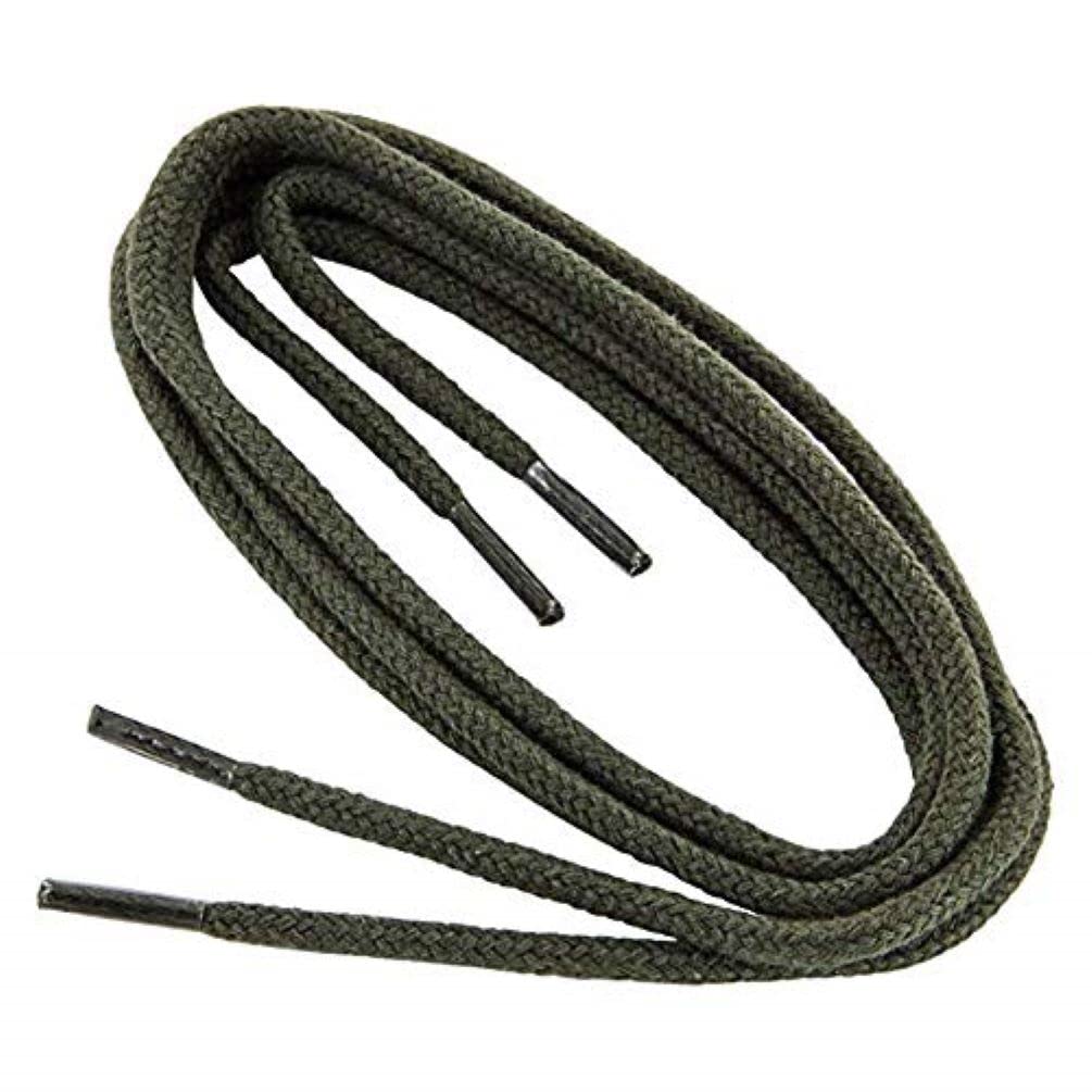 1 pair Collonil laces, round, thick, diameter 3 mm green olive