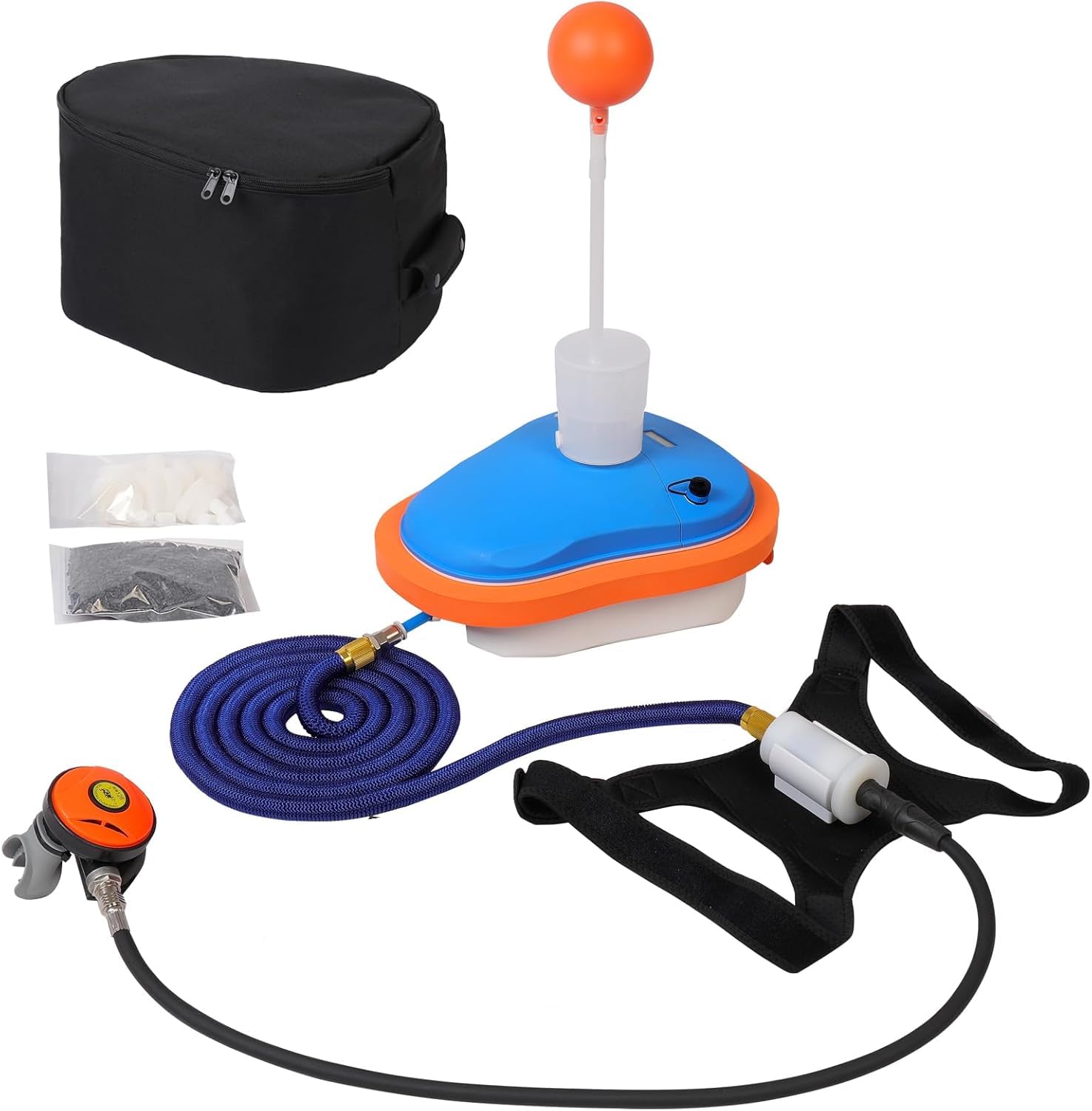 Système de plongée sous-marine rechargeable portable, dispositif de respiration sous-marine de 50 min avec régulateur, compresseur d'air sans réservoir pour l'exploration et la pêche de récifs peu pro