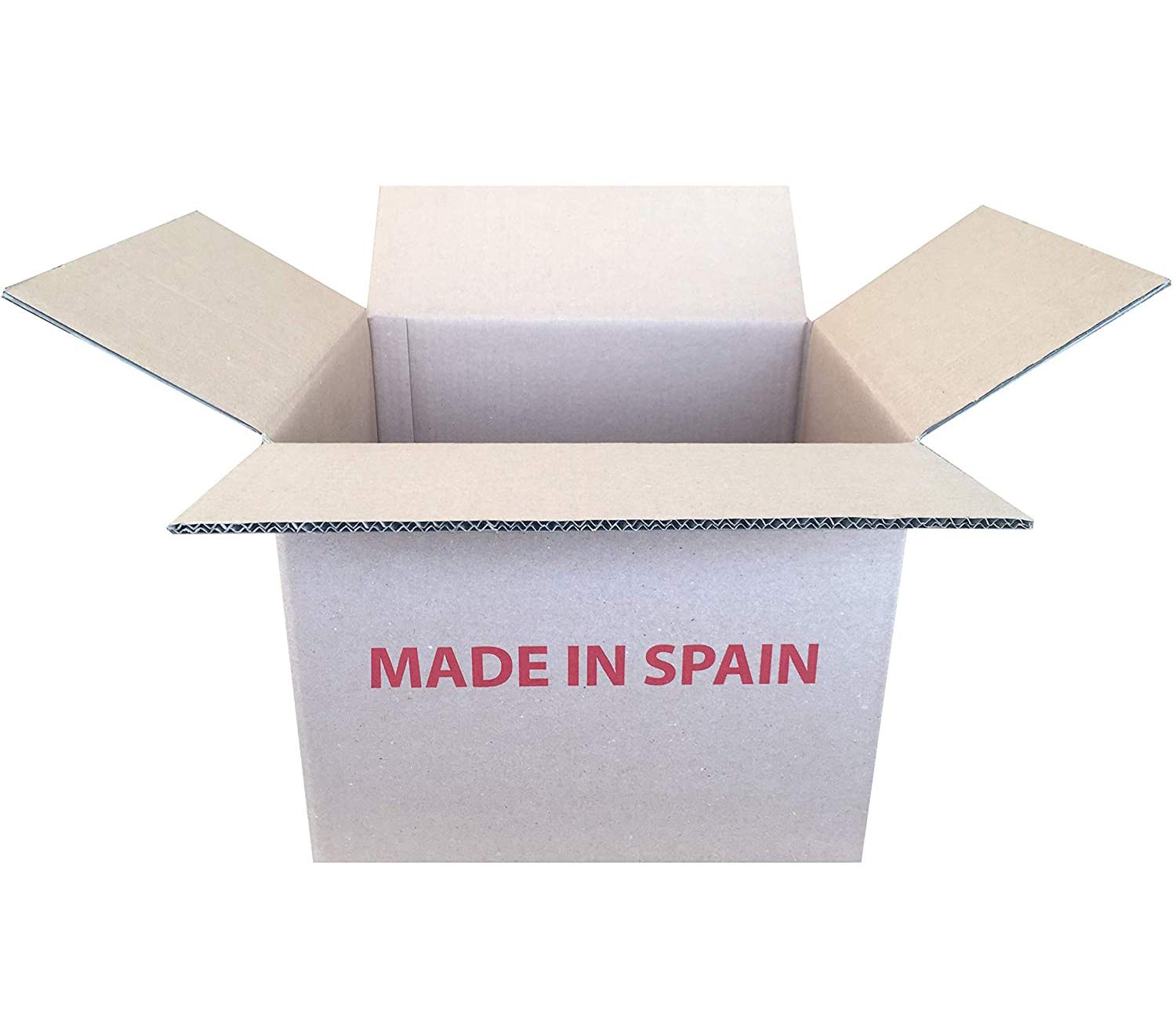 Cajeando - Pack de 10 Cajas de Cartón de Canal Doble 39,5 x 31,5 x 32 cm Color Marrón Mudanzas Cajas Grandes de Almacenaje Fabricadas en España