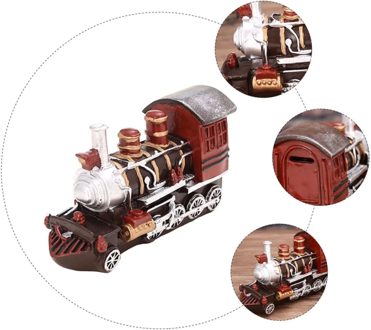 Retro Train Ornament Locomotive Collectible Classic Train Model Home Decor Photo Props
