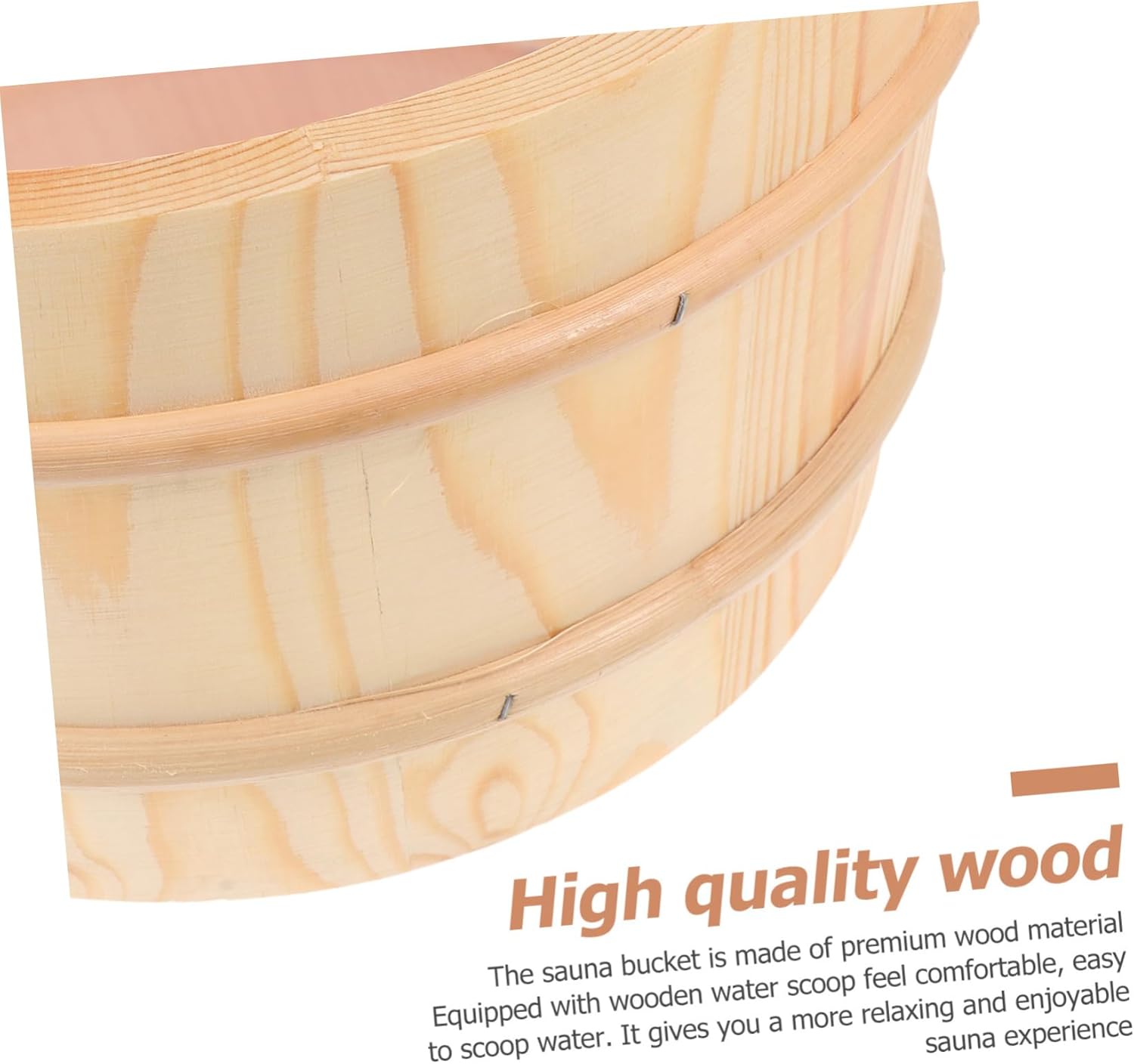 1Set Light Yellow Wooden Barrel and Spoon Set Natural Wooden Bathing Barrel for Sauna Spa Bath and Pool Use Durable Capacity Sauna Bucket and Ladle Set