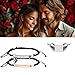 Adjustable Couple Bracelet Set, Heart Rate Bracelet & Rose Gift Box, Fashion Bracelet for Couples, Daily Clothing Decor, Trendy All-match & Exquisite Jewelry for Birthday Love Gift, Heart Charm Bracelet, Gift Ideas Valentine’s Day Gift (I love you more/most)