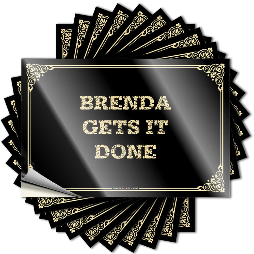 Adult Book Decal Vinyl Number Punk Rock Strong Adhesive/Brenda Gets It Done Bar Sign for Home Decor(6X9CM-10Pcs)