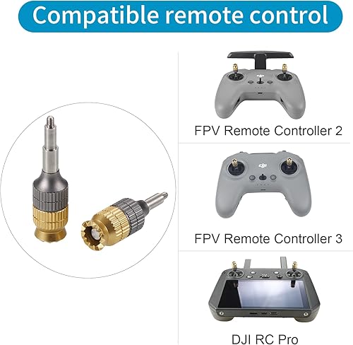 Miniatura 2 de Hanatora Joystick de extensión para DJI FPV Control remoto 3 2, Neo, Avata 2, RC Pro, extensor de control de metal, palillos de pulgar largos