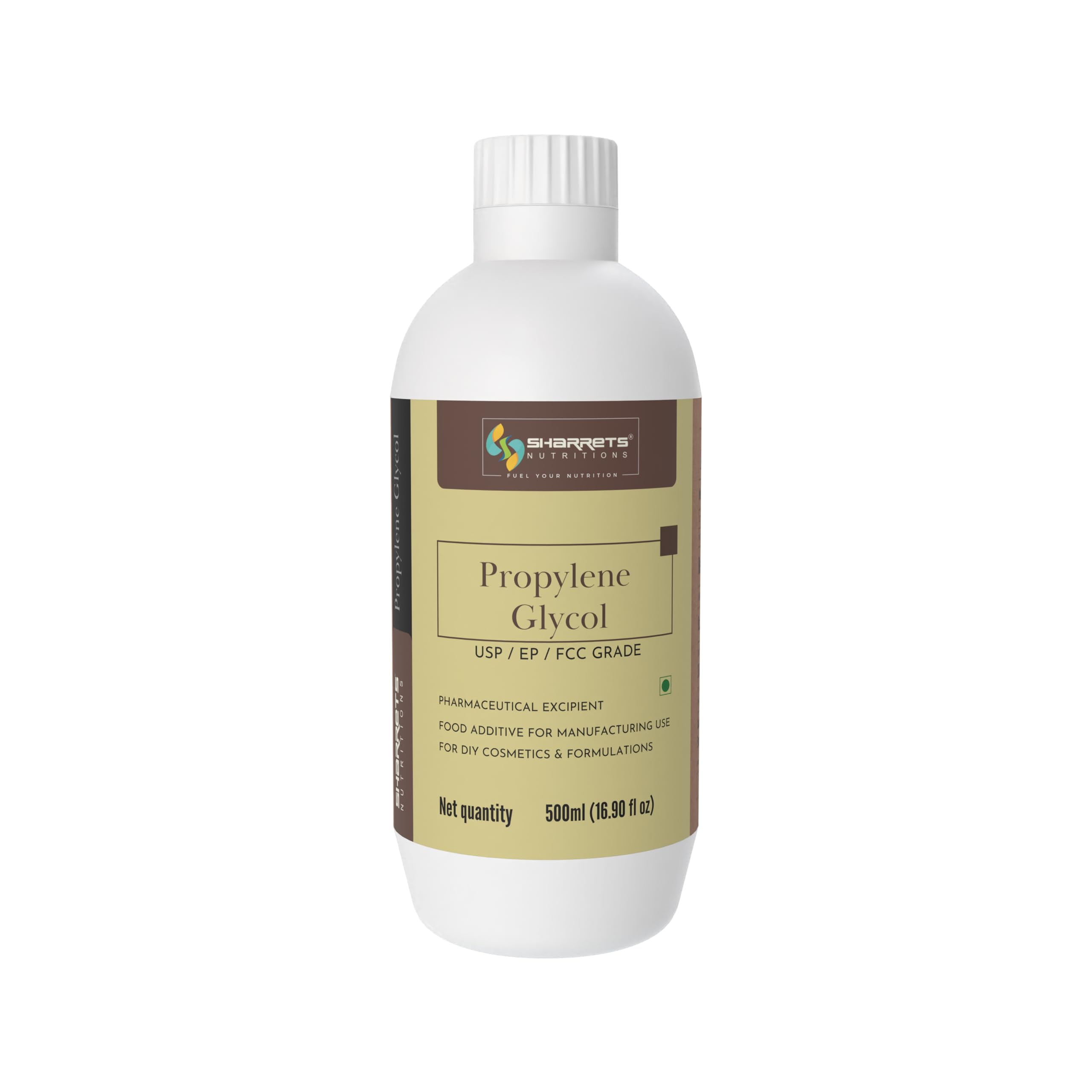 Sharrets Propylene Glycol usp food grade liquid, 500ml for Soap Making, Emolene Cream, Moisturizer, Coolant, De icing and anti-icing applications.