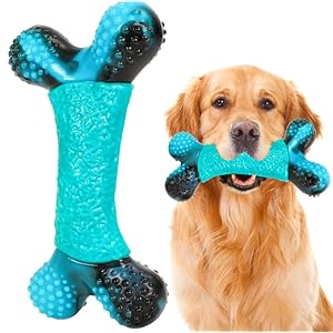 Dog Toys for Aggressive Chewers Indestructible Dog Toys Durable Dog Chew Toys for Large/Medium Breed, Real Bacon Flavored Best Dog Toys to Keep Them Busy