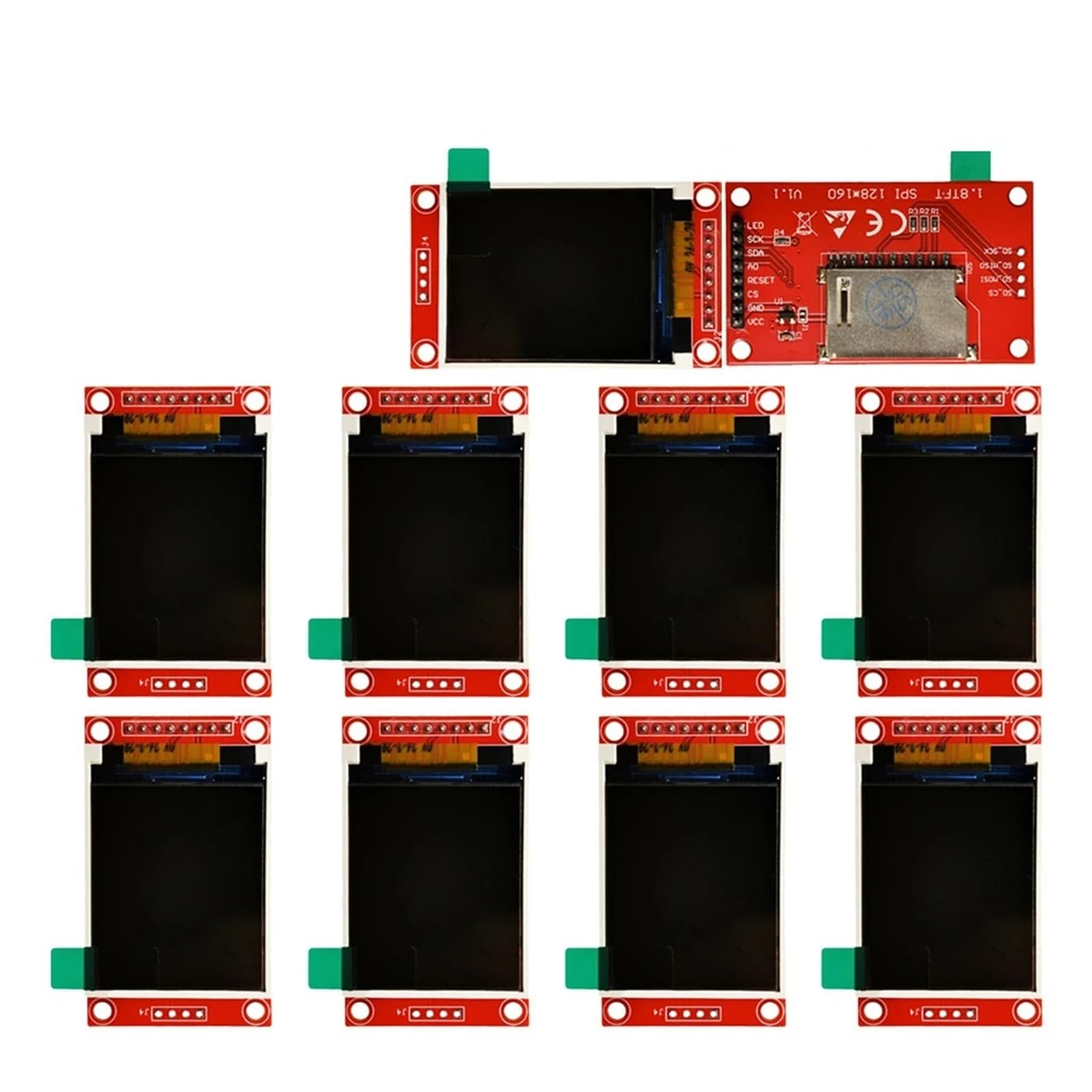 ChuFort Display LCD TFT ST7735 da 1,8" 128×160 RGB 65K SPI a 4 fili for Arduino STM32(8pin 10PCS)