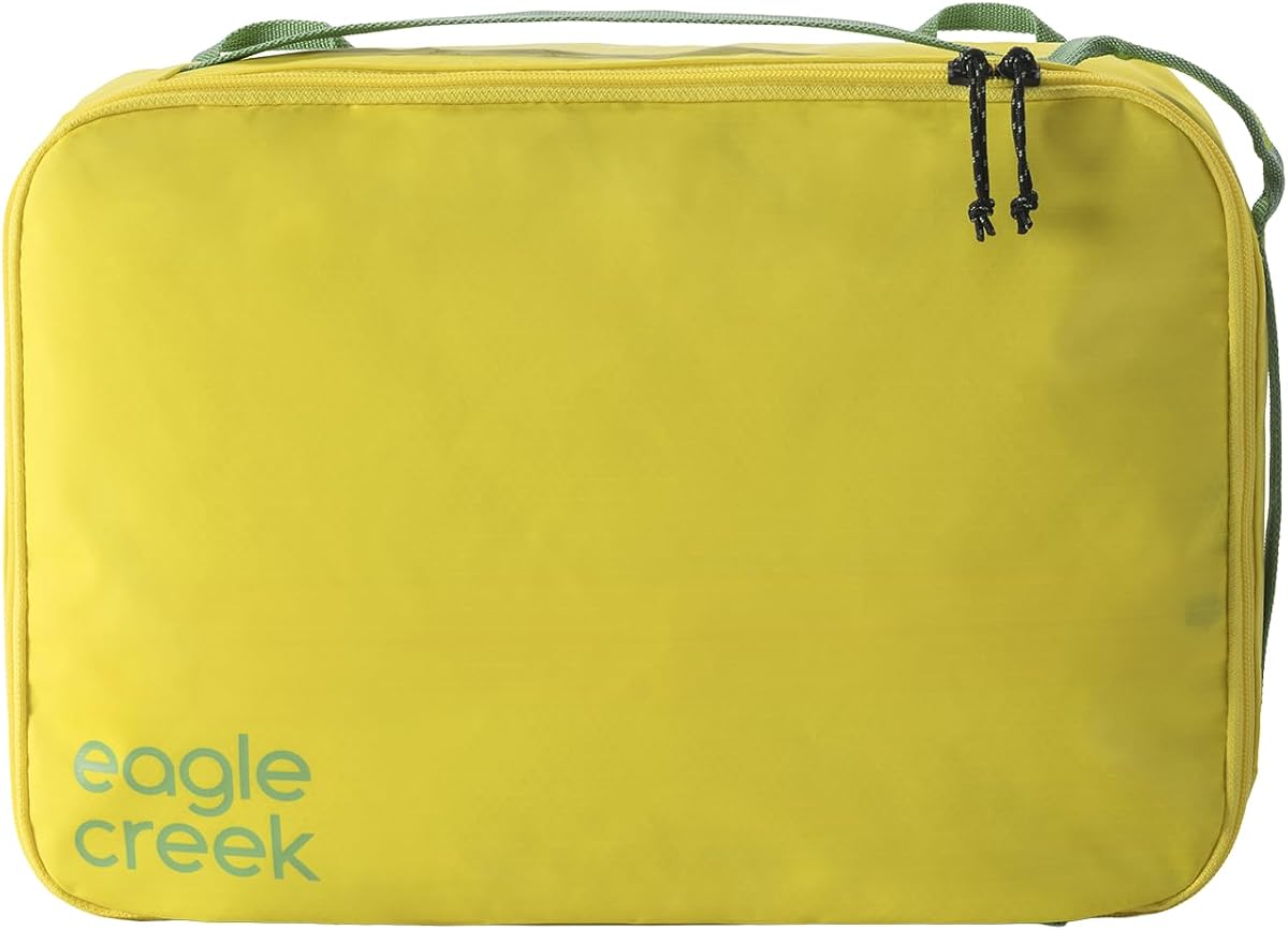 Eagle Creek Pack-It Gear Cube, mediano, amarillo intenso | Cubo de embalaje duradero y organizador de viajes al aire libre para mantener los artículos seguros, resistentes al agua, fácilmente acoplables y de fácil agarre.