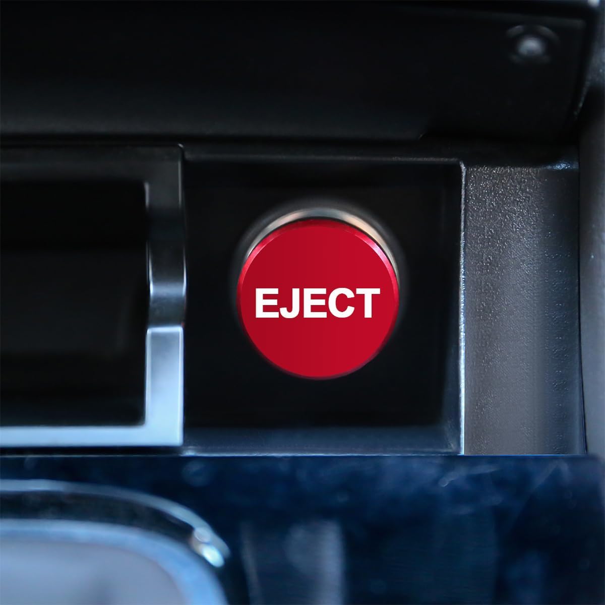 Osilly Dustproof Plug for Car Cigarette Lighter, Aluminum Button Decorations Plug Cover, Car Interior Accessories Fit Most Automotive Vehicles Boats with Standard 12 Volt Power Source (Red/Eject)