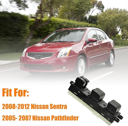 Vista 14 de Interruptor de control de elevalunas eléctrico principal del lado del conductor, compatible con Nissan Sentra 2007-2008, Nissan Frontier 2005-2012