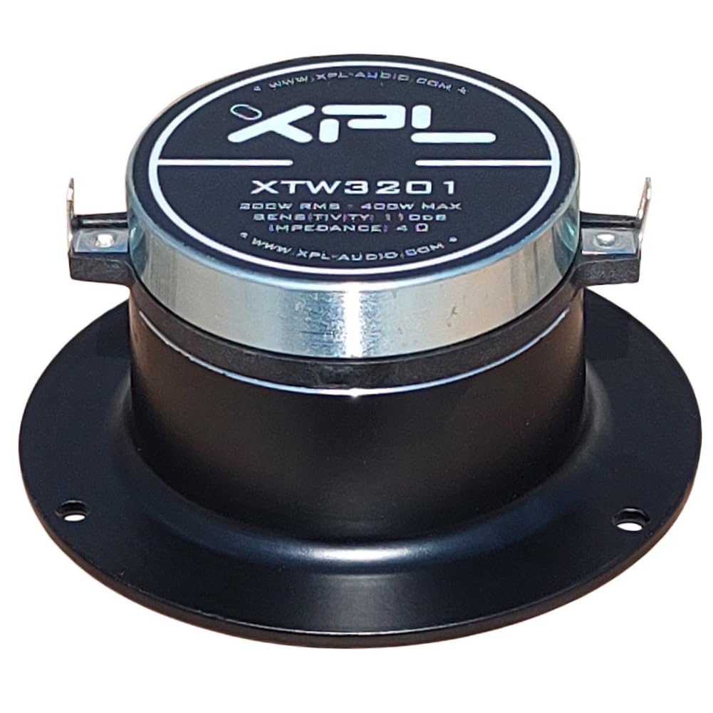 KIT SET PER XPL XTW3201 1 tweeter da 4" 10 cm 100 mm di diametro, da 150 watt rms 300 watt max, impedenza 4 ohm, 114 db spl, magnete al neodimio, 1 pezzo