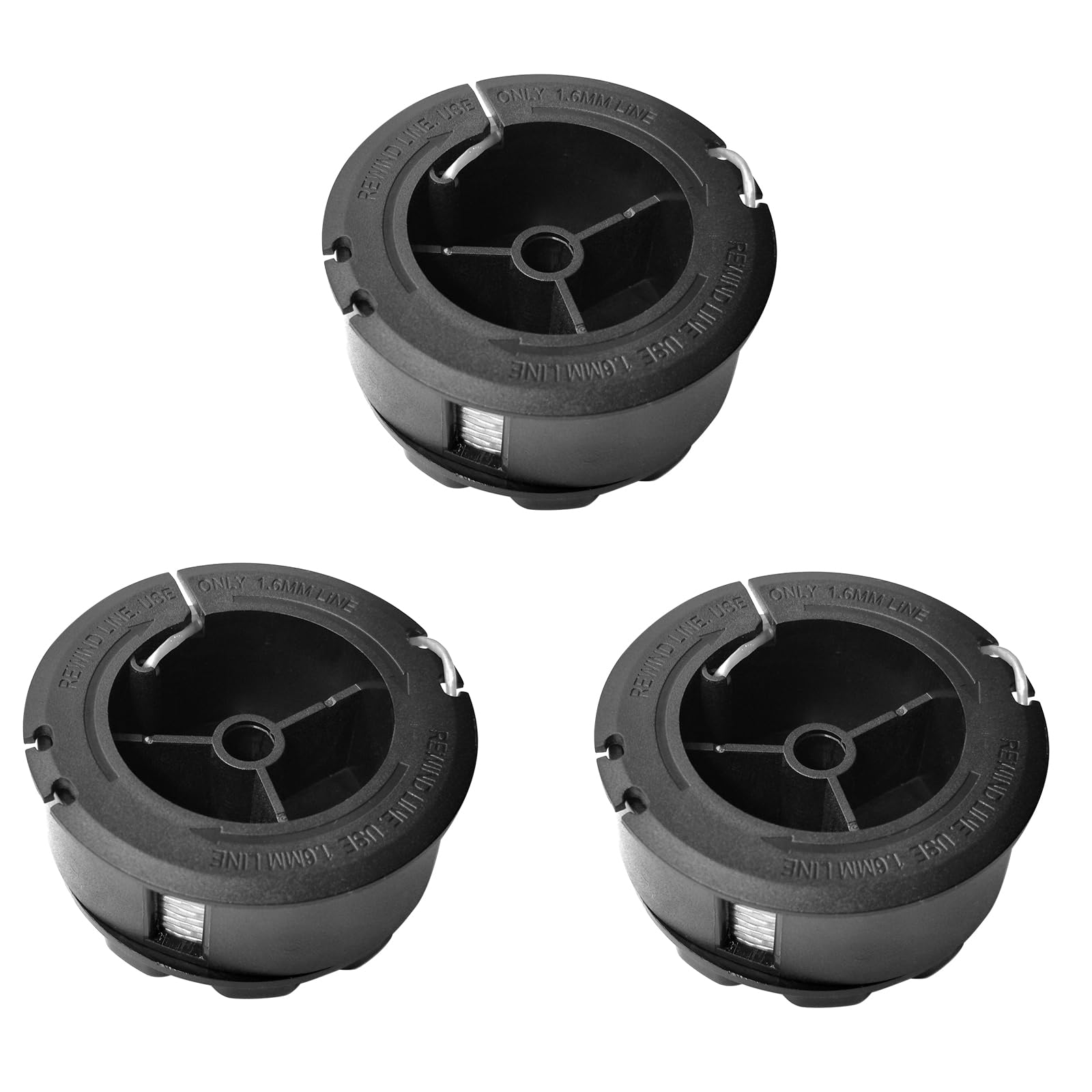 Thread Spool Replacement for Bosch F016800570 1.6mm 6m Spool Line for Bosch Universal GrassCut 18 18-26 18-260 Grass Trimmer (3 spools)