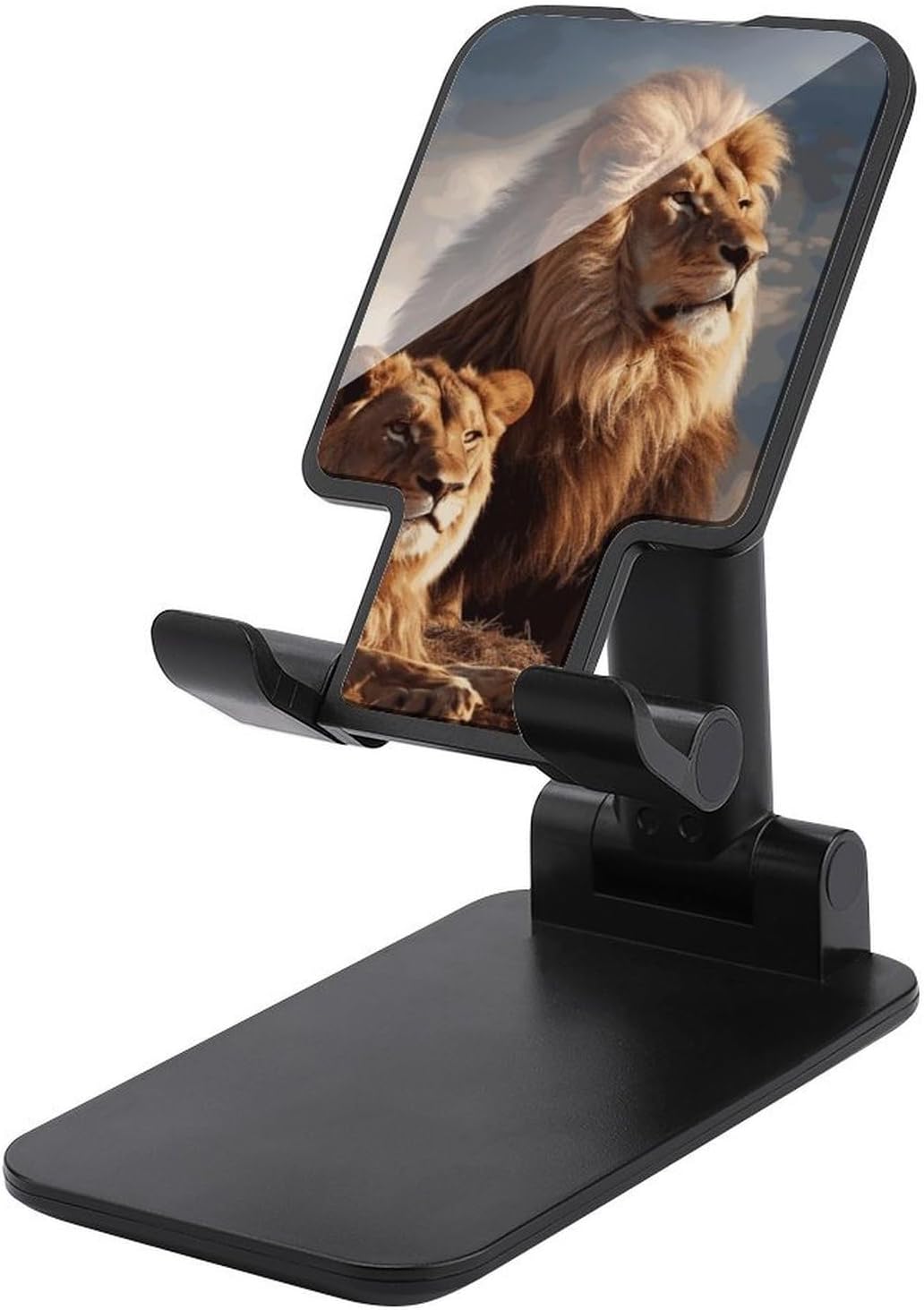 Two Lions Folding Cell Phone Stand, Portable Phone Holder